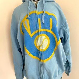 Majestic Brewers Zip Up Sweatshirt